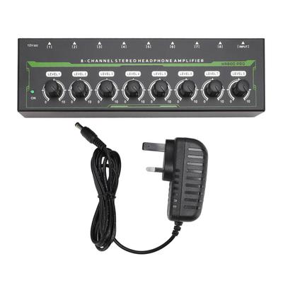 Amplificatore per cuffie a 8 canali con amplificazione fine del segnale dell'amplificatore per cuffie a 8 canali 6,35 mm