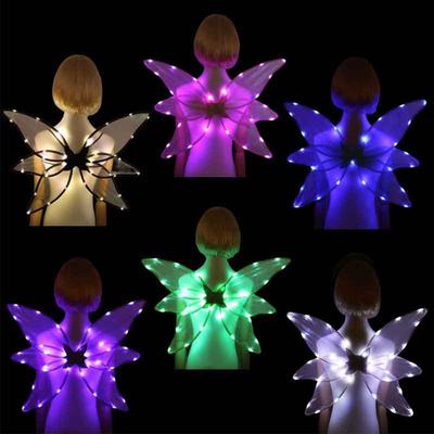 Elf Wings Electric Wings Moving Sparkling Glowing Wings Light Up Butterfly With LED Lights For Halloween Costume Dress Up Kid Women