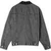 Levis Vintage Solid Color Lapel Zipper Loose Long Sleeve Denim Jacket Men jackets Gray 002I4-0000