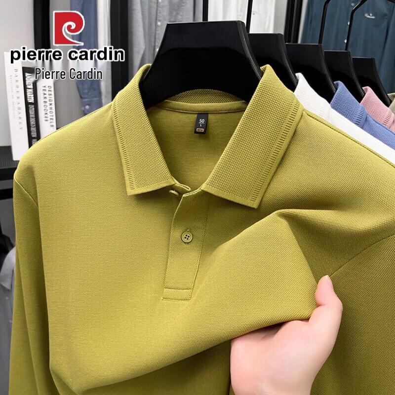 Pierre Cardin Men's Long-Sleeve Mercerized Cotton Polo Shirt