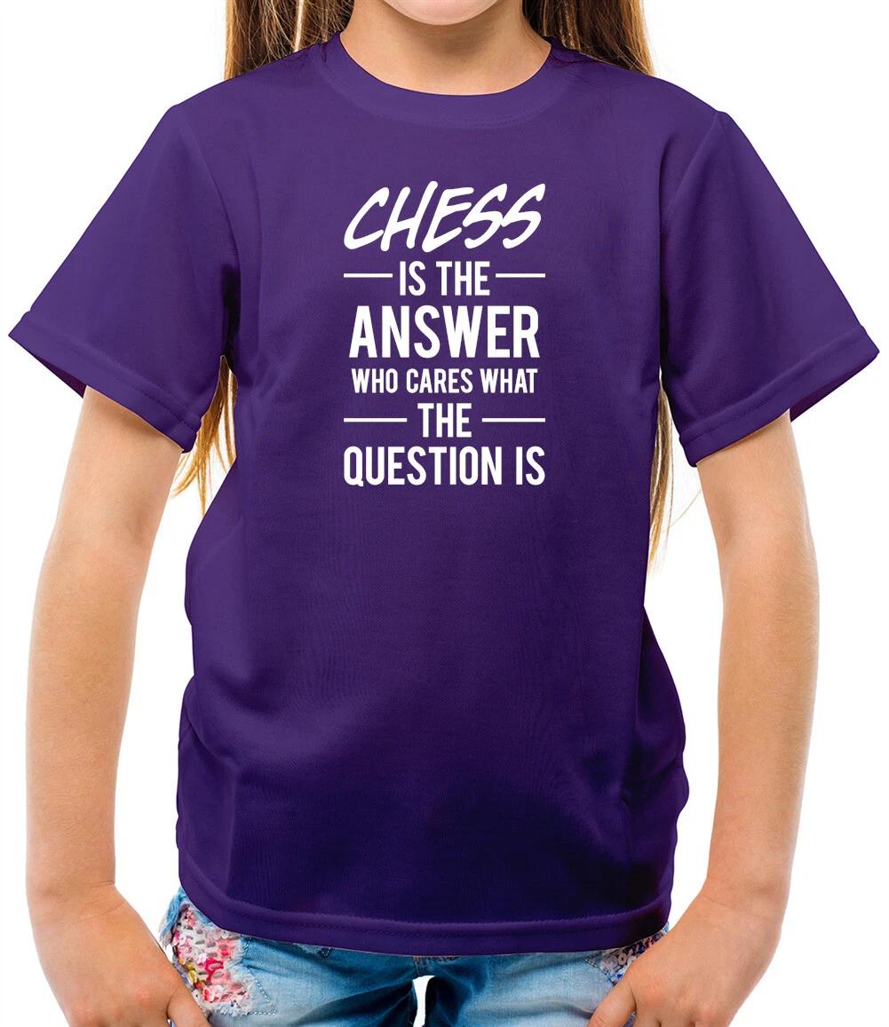 Chess Is The Answer - Kids T-Shirt - Player Gambit Board Pieces Rook 160