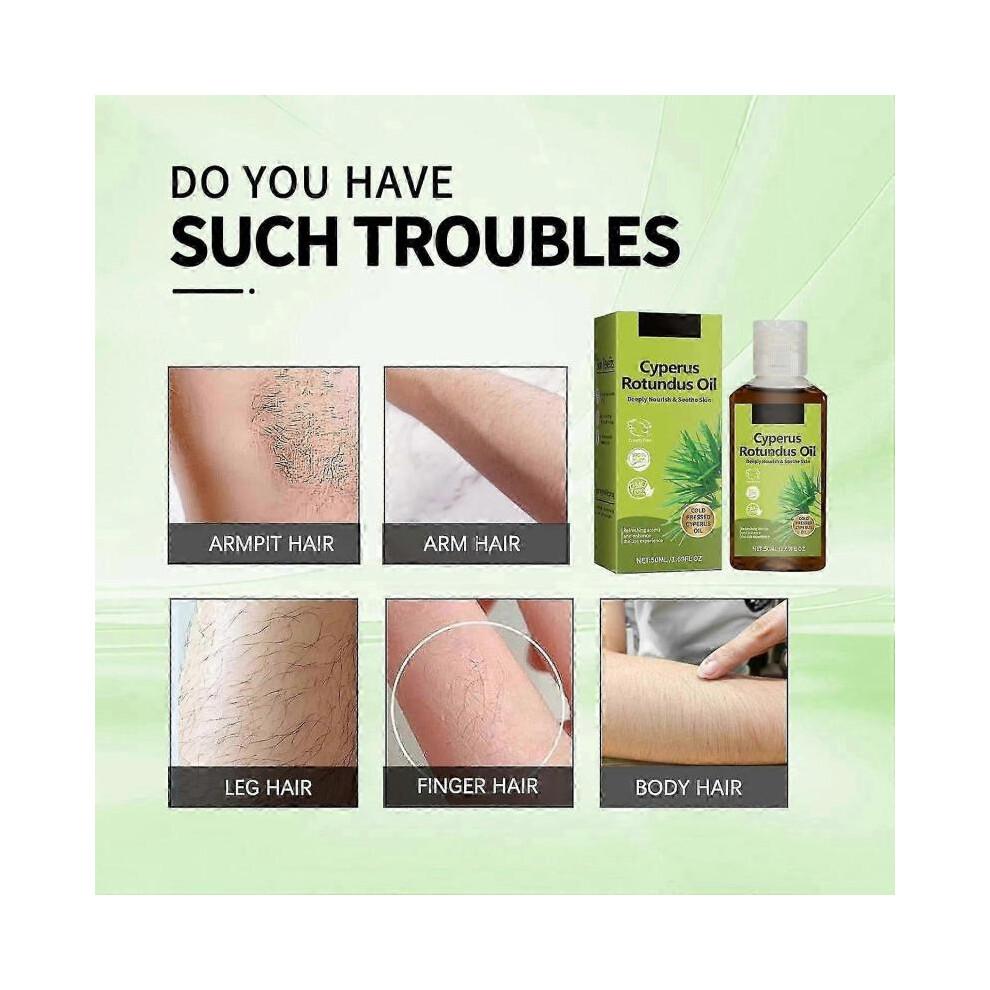 3pcs Cyperus Rotundus Oil, 100% Natural Nut Grass Oil, Cyperus Rotundus Oil for Hair Removal, Topical Cyperus Rotundus Oil, Reducing Body Hair Growth