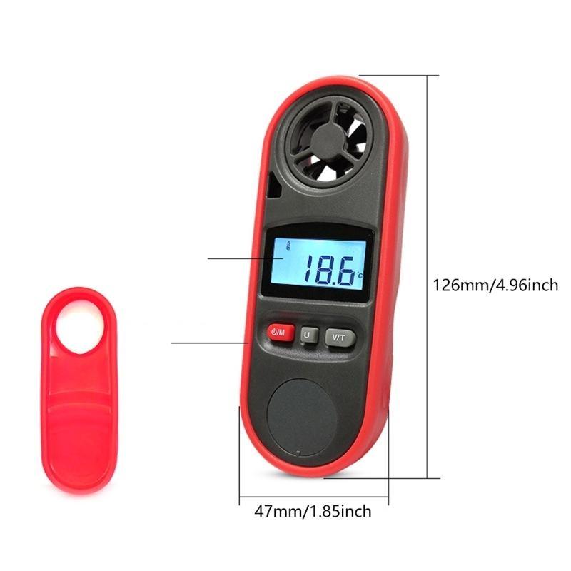 J0MC Efficient Anemometer Speed Meter for Measuring Wind Speed Temperature Accurately