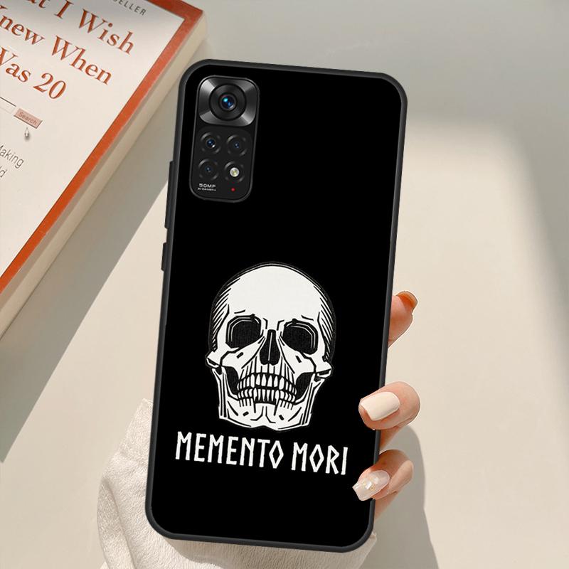 Pouzdro Memento Mori pro Xiaomi Redmi Note 10 8 9 11 Pro 8T 9S 10S 11S Redmi 10C 9C 9A 9T K50 K40 Gaming