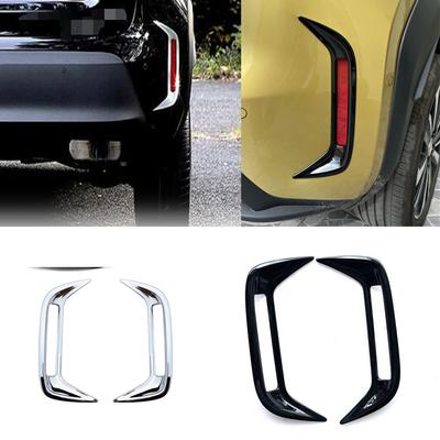 For Toyota Yaris Cross   2022 ABS Black Car Rear Fog Light Lamp Cover Trim Foglight Frame Trims Styling Accessories