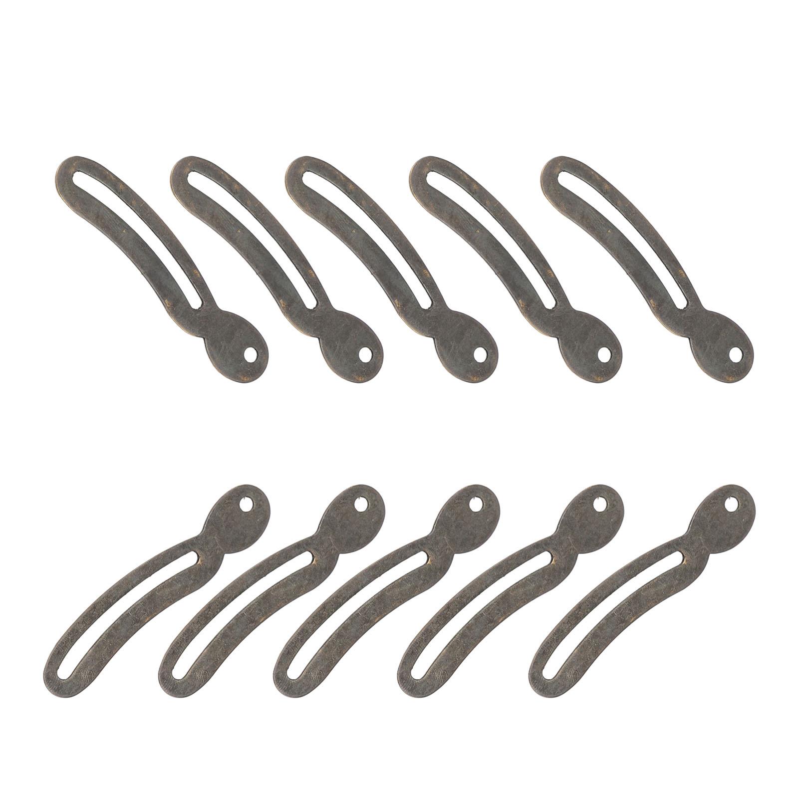 

10 Set Lid Support Hinge Copper Vintage Lid Stay Safe Hinge for Cabinet Jewelry Box Shelf