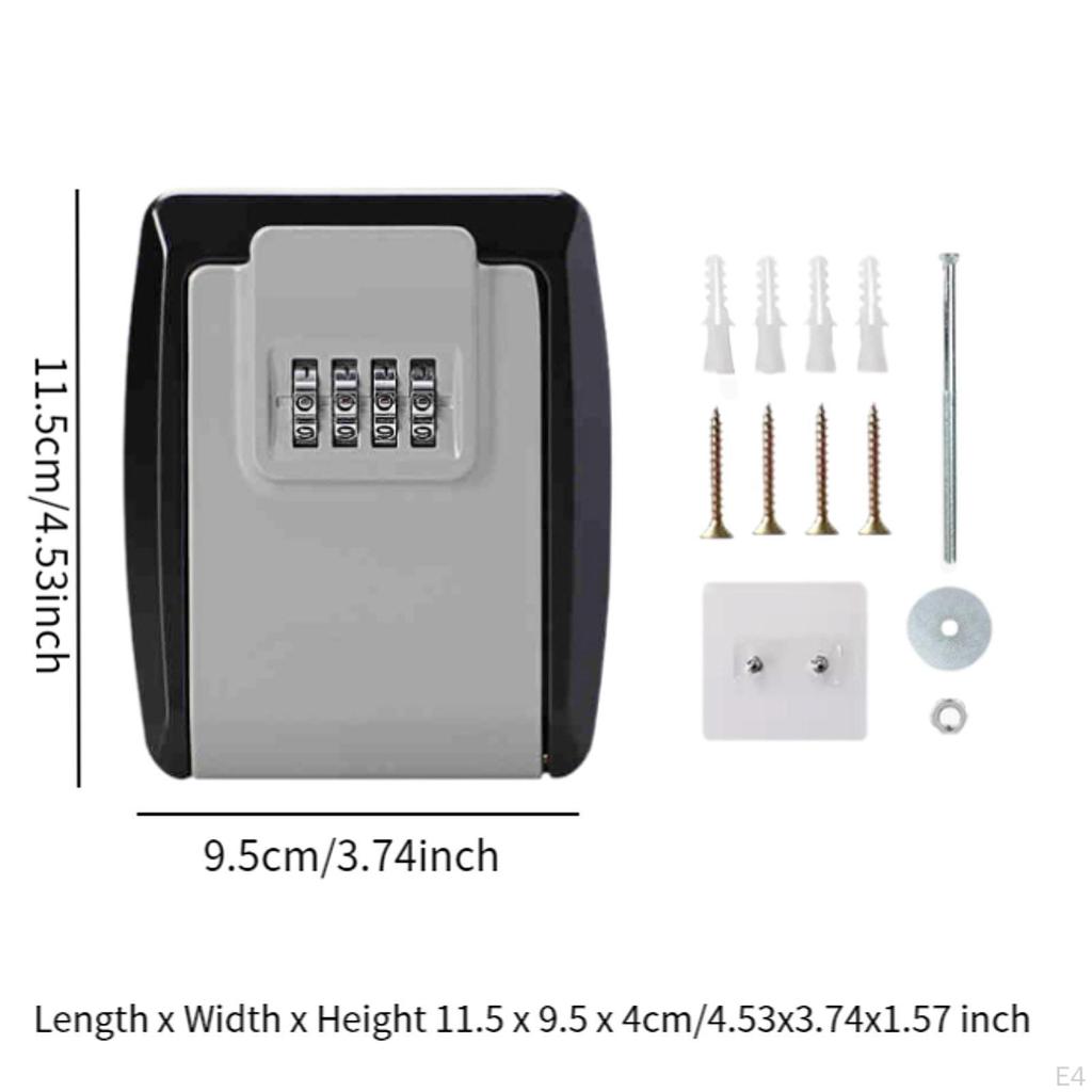 Key Lock Box Legierung Einfache Installation Tragbarer Speicherorganisator Wandmontage für den Innenbereich