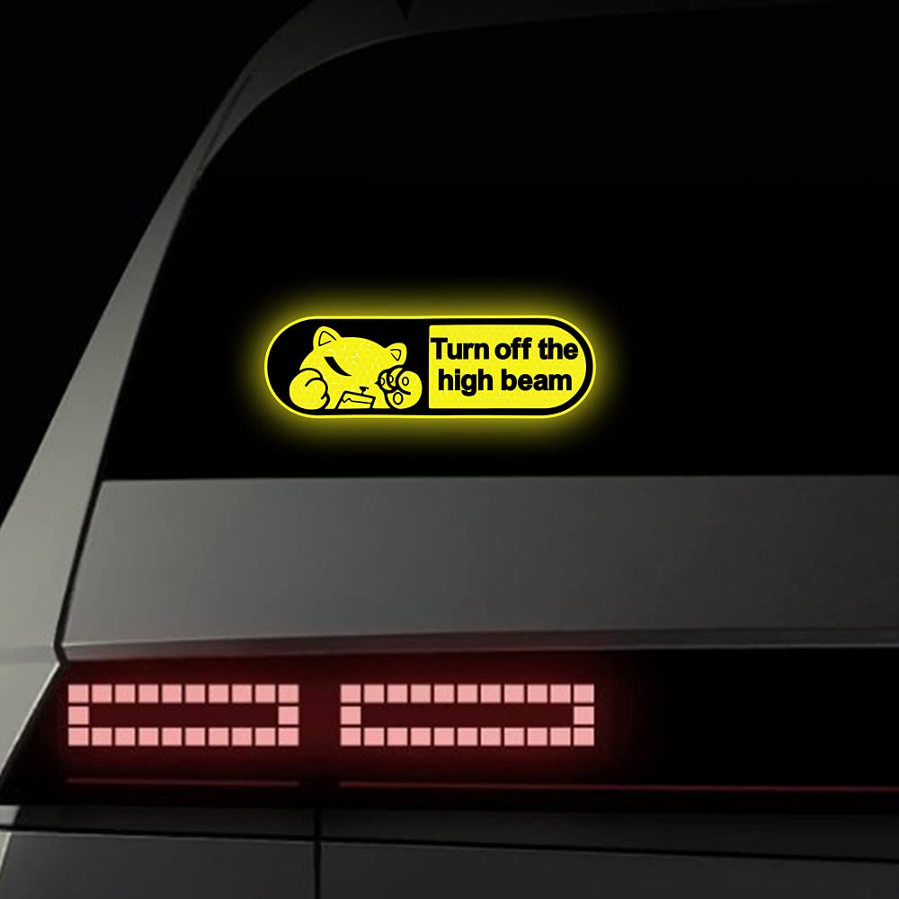 Vesvory Turn Off Your High Sticker Funny Bumper Sticker Decal Safety Warning Sign Reflective