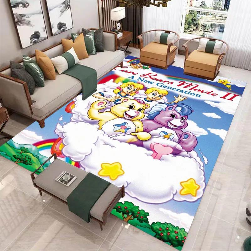 MINISO Cute C-Care Bears Printed Carpet Kitchen Mats Non -slip Carpet Outdoor Carpets Area Rug Bedroom Decor Birthday Gift