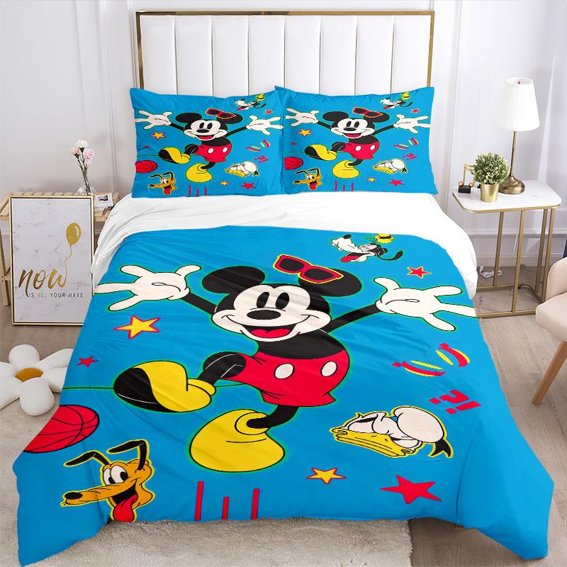 3pcs Set Mickey Mouse, Pluto, Donald Duck Print Bedding Quilt Cover, Soft and Comfortable Quilt Cover Suitable for Bedroom and Guest Room34