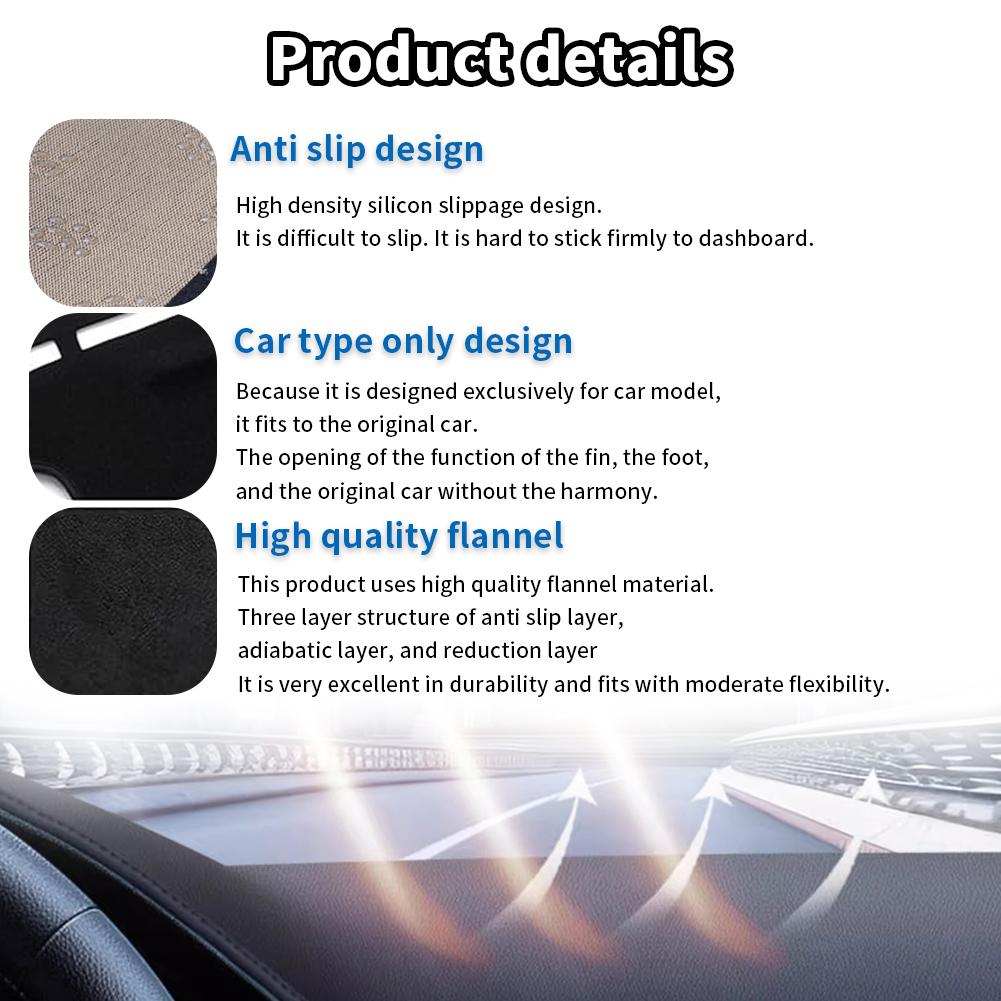 Car Dashboard Mat for Toyota Crown 2008 2009 2010 2011 2012 Royal S200 GRS204 Sunshade Protective Carpet Dash Pad Dashmat