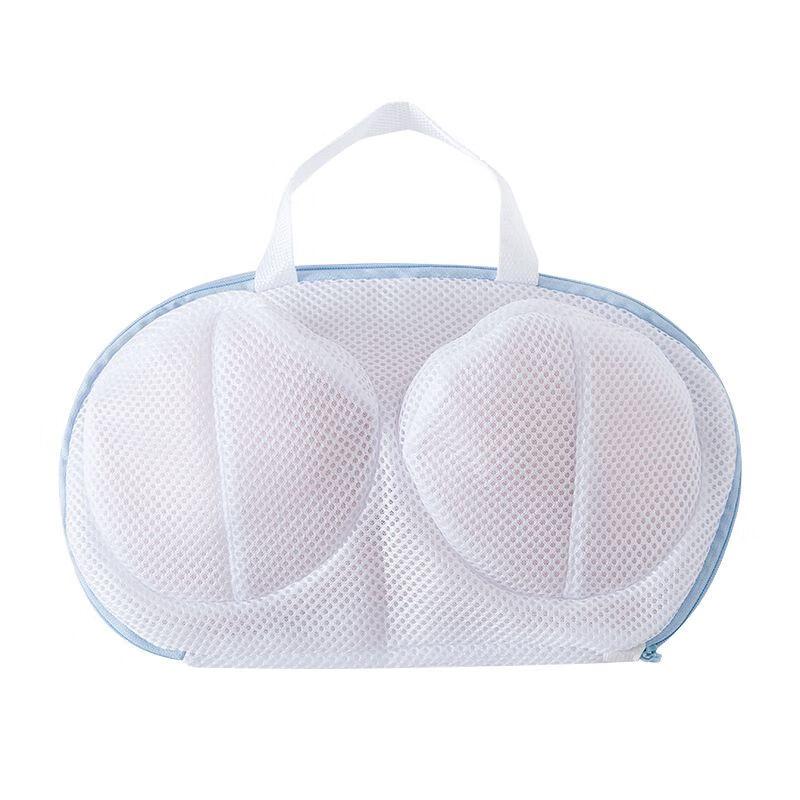 

1pc Special Anti-Deformation Bra Mesh Bag for Machine-Wash Polyester Laundry Brassiere Bag Sports Bra Underwear Cleaning Bag синий
