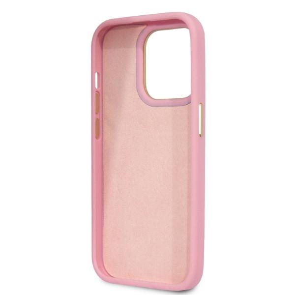 Guess Guhcp14Lhgcrhp Iphone 14 Pro 6,1 Różowy/Pink Hardcase Croco Collection