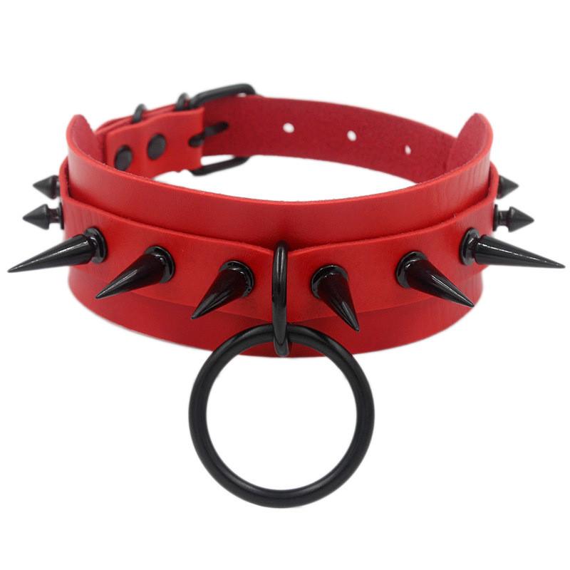 Gothischer Schmuck Punk Spike Goth Choker Halsketten Frauen Kragen Nieten Schwarz PU Leder Herren Halskette Chocker Halloween Geschenke
