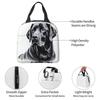 Black Labrador Retriever Insulated Lunch Bag for Women Children Portable Food Boxes Thermal Lunch Box Tote