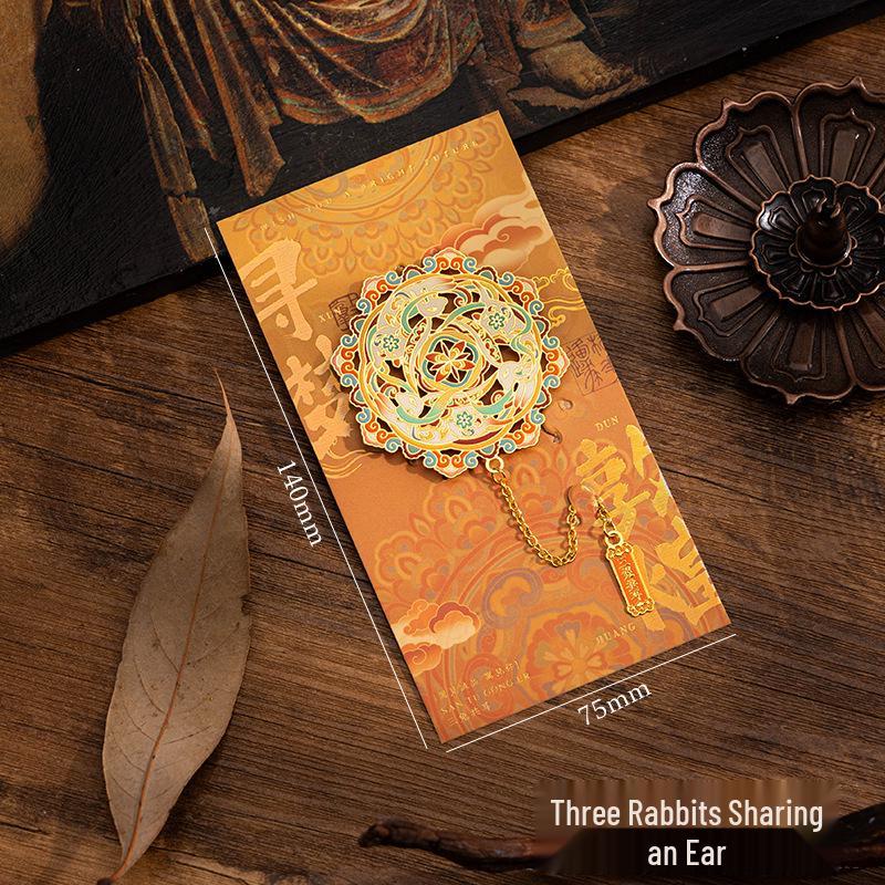 Dunhuang Murals Mogao Grottoes Apsaras Metal Cutout Pendant Bookmark - Classical Chinese Style by Palace Museum