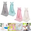 Cartoon Design Baby Hooded Towel Fleece Washcloths Wash Bathrobe Blanket for Children Unisex