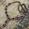 Faceted rubellite necklace electroformed copper necklace adjustable chain necklace electroformed jewelry for gift gemstone handmade necklace
