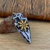 Nordic Viking Arrow Rune Pendant Necklace Men's Retro Personality Titanium Steel Stainless Steel Jewelry