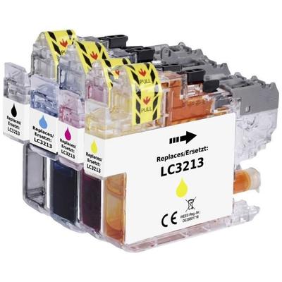 Ink Cartridge - RENKFORCE - LC-3213 - Pack of 4 - Compatible Brother - Multi-colored