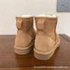 Henan Sangpo snow boots men's and women's winter classic fur integrated short tube couple's warm snow cotton shoes