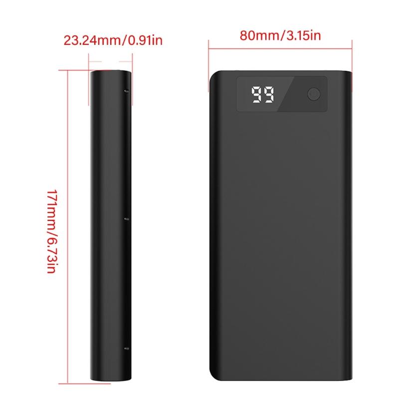 8 Slot 18650 Battery Holder Case Not Required Soldering ABS Power Battery Enclosure For DIY Projects Outdoor Use