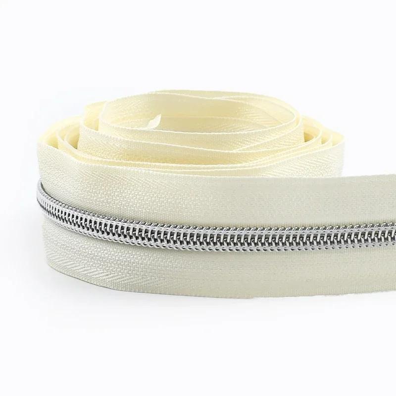 Meetee 1-10M 5# Nylon Zippers for Bag Shoes Garment Plasic Roll Zipper By The Meter Decor Zips Repair Kit DIY Sewing Accessories