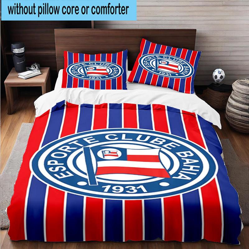 3PCS Football Club Emblem 3pcs Bedding,Including 3PCS Duvet Cover And 2pcs Pillowcases Perfect for Christmas,Ideal for Bedroom, Dormitory