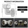 2PC 3/4 Inch Elbow Air Piping Fittings rass-Nickel Plated Air Fittings For Workshop Garage Compressed Air Line System Kit