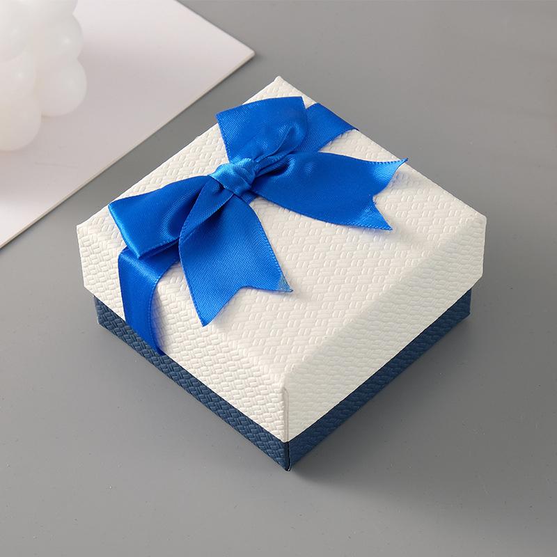 Packaging Box 9*9*4Cm Bow Bow Packaging Box Paper Ring Box For Special Occasions Gift-Giving Jewelry Display