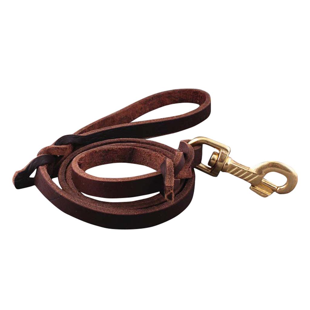 Strong Genuine Leather Dog Leash with Softening Treatment Comfortable Handle for Medium and Large German Shepherd Dogs