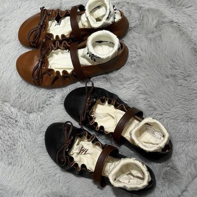 Rindsleder-Version~ Nische Bogen flache Sohle mit Mary Jane Einzelschuhe Damen Frühling Ballerinas