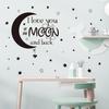 Moon Stars Family Quote Wall Sticker Removable Living Room Bedroom Table Decor