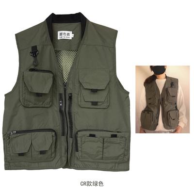 Multipocket Quick Dry Mesh Fishing Vests Men Outdoor Tactical Vest Hiking Hunting Casual Fisherman Vest Solid Sleeveless Coats