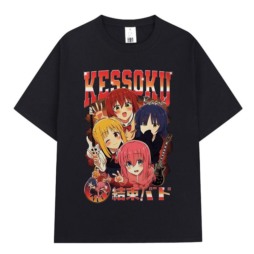 Japonské Anime Bocchi The Rock Gotoh Hitori Kessoku Band Trička Pánské Dámské Oblečení Móda Harajuku Bavlněné Oversized Tričko