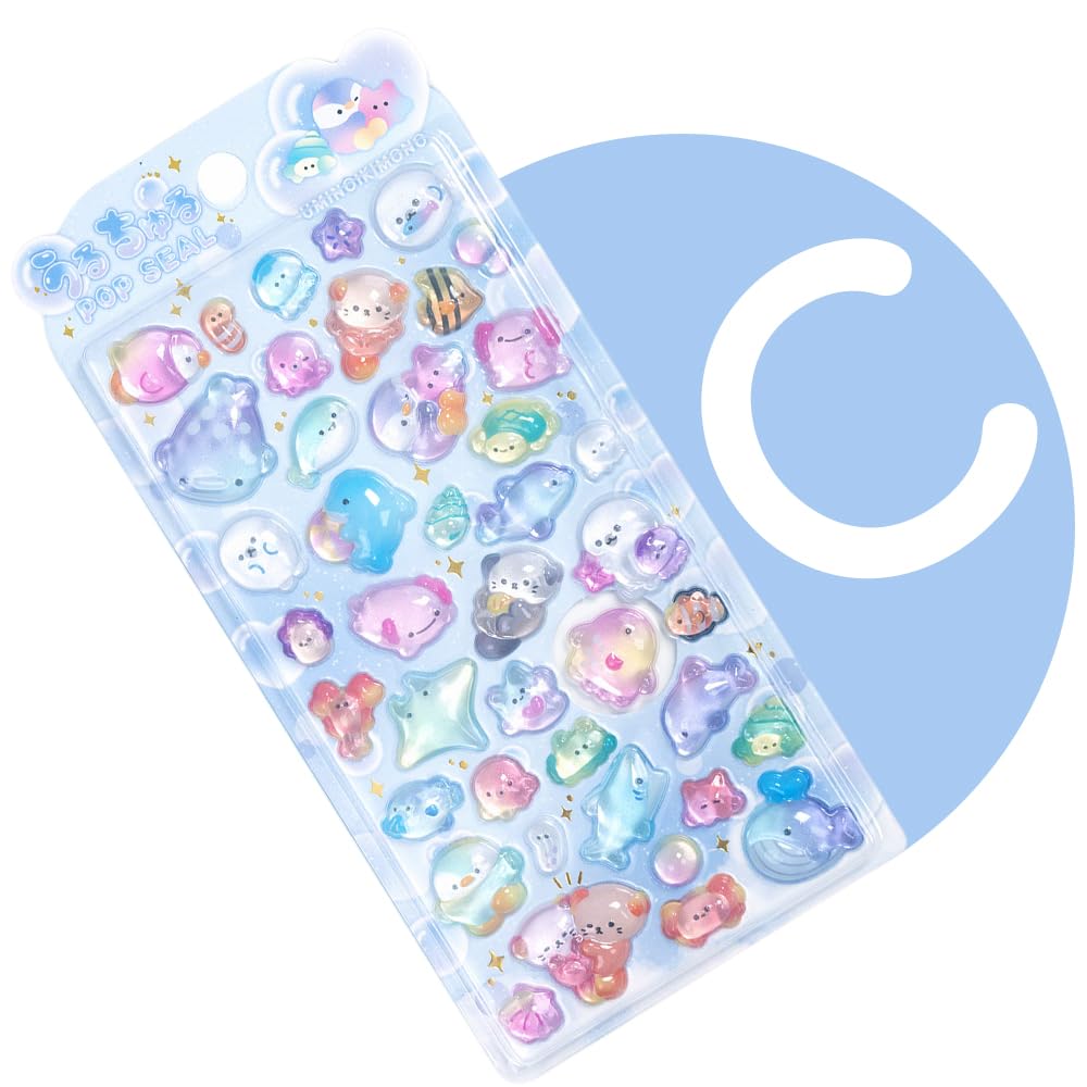 New Stickers Decorative Stickers for Water Girls Boys Sheet Type 2026 Design3D - Cute, Puffy, Glossy, Transparent, Planners, Diaries, DIY,