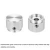 Uxcell Aluminum Potentiometer Universal Volume Tone Control Knob with Arrow Indicator for Silver 4-Piece Knob, 1/4" (6mm) Guitar, 3/5" (20x15.5mm)