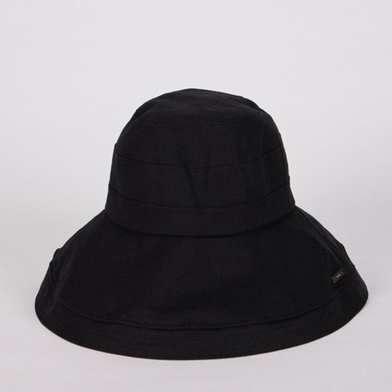 LALA Linen Wide Hat - Black
