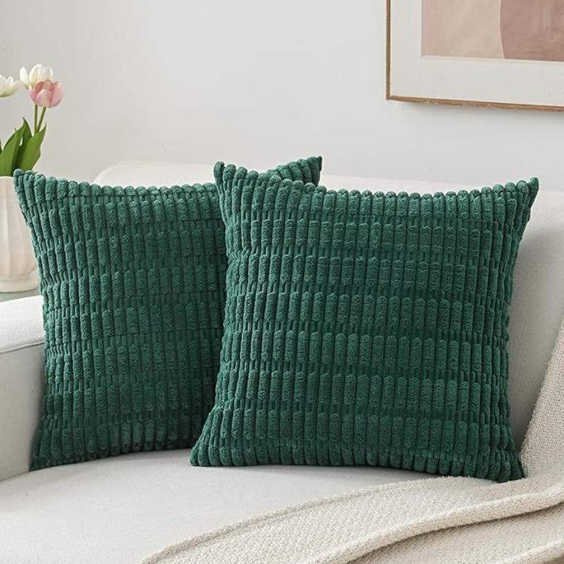 Soft Throw Pillow Covers Knitting Fur Solid Color Sofa Cushion Cover Waist Pillow Case Pillow Case Protector Office Sofa