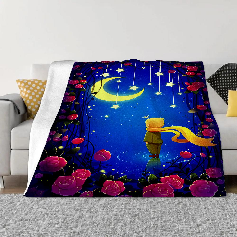 Le Petit Prince Fluffy Soft Blankets & Throws Knee Blanket King Size Luxury Bedding Bed Throw Home and Decoration Knitted Plaid