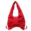 Fashion ballet style bag women's 2025 summer simple bow tote bag large capacity shoulder bag