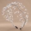 Handmade Crystal Beads Hair Net Crown Elegant Headbands Bride Hair Bands  Headdress