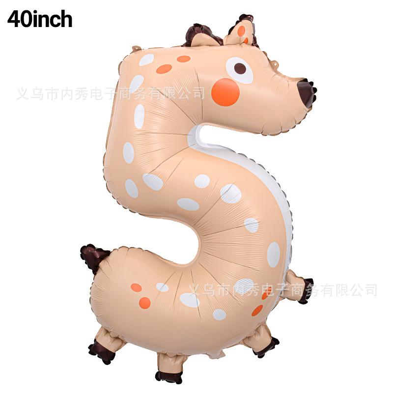 32 Inch Number Aluminum Film Gold Red And Black Gradient Color Birthday Decoration Wedding Party