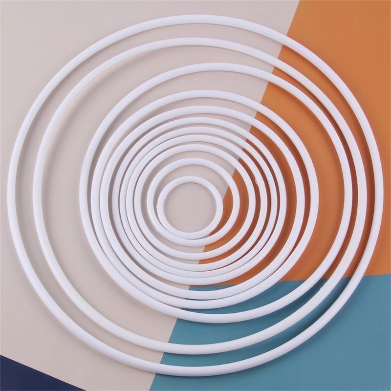 62KD DIY Craft Rings White Plastic Hoops for Wedding Clothing Jewelry Making Material