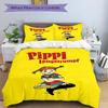 Pippi'S Adventures Freedom Print 3Pcs Bedding Setduvet Cover With 2 Bedropillowcase Home Birthday Gift
