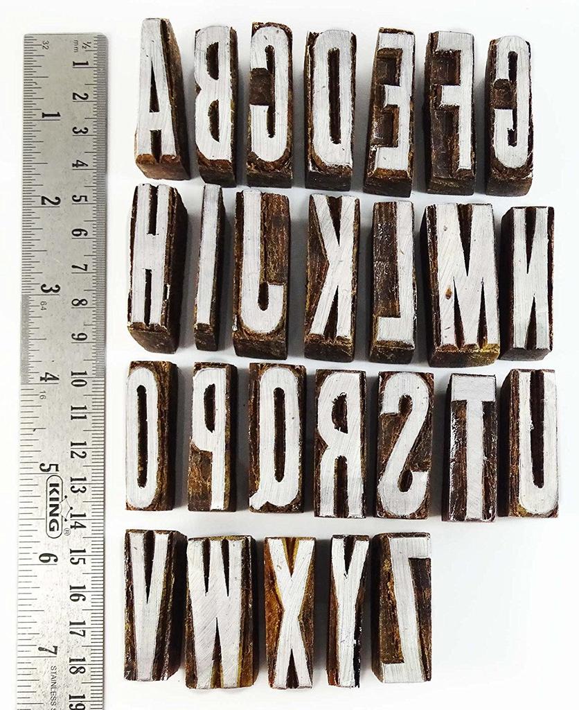 Stamps For Clay Alphabet Text Stamp Hand Craved Printing Block Textile Stamp