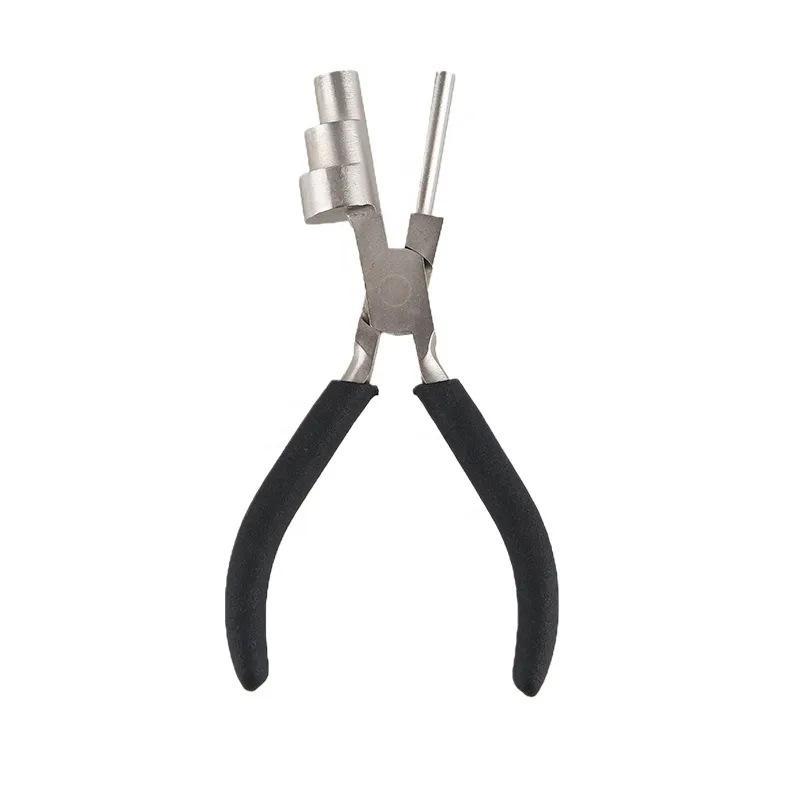 Pliers Big Head Three Section Flat Mouth Round Mouth Pliers Mini  Jewelry Pliers Jewelry DIY Pliers Winding Shape Pliers Black чёрный