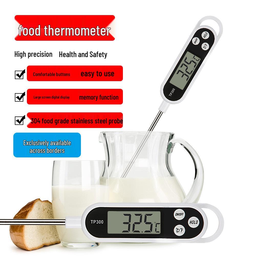 TP300 High-Precision Kitchen Probe Thermometer for Food, Water, and Oil Temperature Measurements
