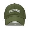 Cappellino da baseball unisex in morbido cotone con ricamo LETTERA COLORADO Regolabile Unisex Cappellini Sportivi Casual per Donne Uomini