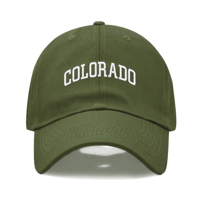 Cappellino da baseball unisex in morbido cotone con ricamo LETTERA COLORADO Regolabile Unisex Cappellini Sportivi Casual per Donne Uomini